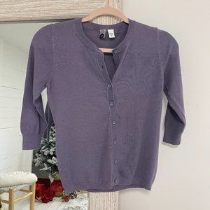 Plum Cotton Cardigan